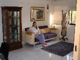 Relaxing in Roly's lounge