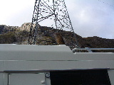 A Kea bird on our Kea Camper - ho ho ho