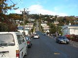 The worlds steepest street from the bottom - It's steeper than it looks!